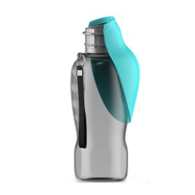 Pet Outdoor Folding Water Bottle for Outdoor Pet Drinkinf (Type: Pet Supplies, Color: Lake Blue)